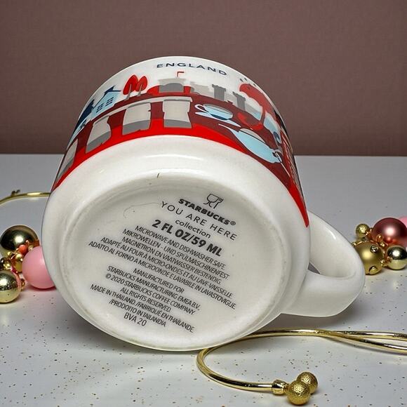 Starbucks You Are Here England Mug Ornament 2oz Espresso Mini EUC - Picture 7 of 7